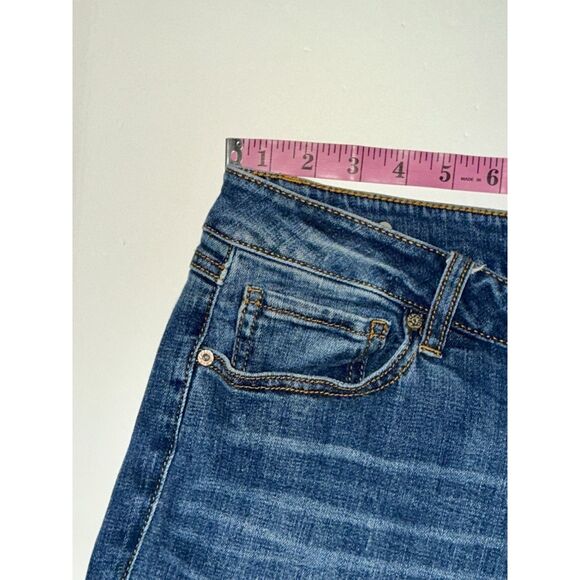 CAbi Jeans Slim Boyfriend Jeans Sz 14 Blue Denim Patchwork Stretch Boho 5308 - Picture 8 of 14